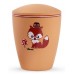 Biodegradable Cremation Ashes Urn (Infant / Child / Boy / Girl) – Orange with Illustrated Fox